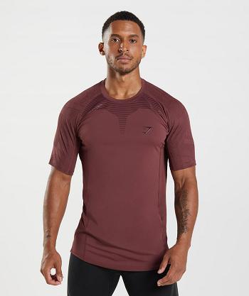 T Shirts Gymshark Form Hombre Rosas Marrones | CO 3393QMA